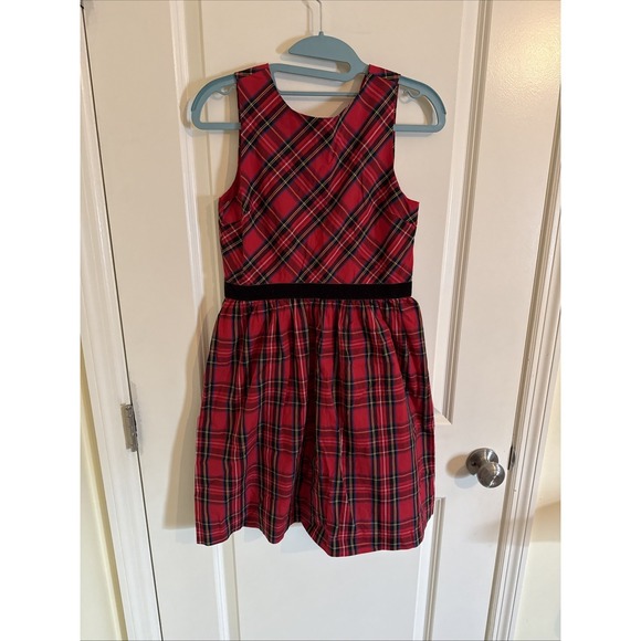 J.CREW Other - J. Crew Crew Cuts Holiday Red Black Tartan Plaid Sleeveless Christmas Dress S 12